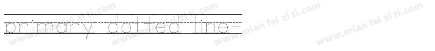 primary dotted line字体转换